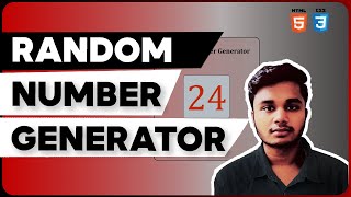 Random Number Generator using HTML & CSS | Full Stack Web Development