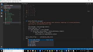 Morse Code Python 3 Module - sequential script into a function - (clip_2)
