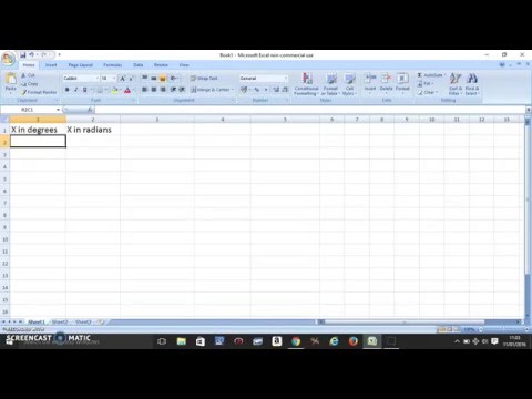 Converting Degrees to Radians using Excel Converting Degrees to Radians using Excel