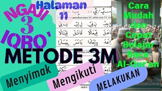 Iqro 3 Halaman 11. Cara Mudah Belajar Membaca Al-Qur'an. Ngaji Iqro Metode 3M. #tutorial #ngajiiqro3