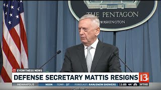 Defense Secretary Jim Mattis resigns