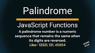 JavaScript Palindrome Mastery | Pure Math vs. String Methods| #javascript #palindrome #coding