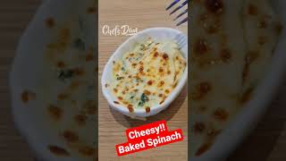 Cheesy!!! 🧀Baked Spinach #shorts ผักโขมอบครีม!!!ชีสเยิ้ม