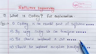 coding standard in software engineering | Learn Coding