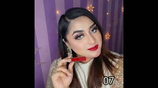 swatches of Handaiyan 12pcs Matte Liquid Lipstick Set HD ~ Real Swatch #Handaiyan12pcslipstickswatch