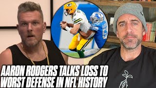 Aaron Rodgers Talks Loss To The Worst Defense In NFL History, But Staying Positive On The Pat McAfee