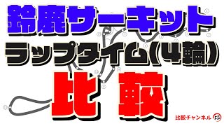 【鈴鹿サーキット】ラップタイム 4輪 比較してみた (再up)