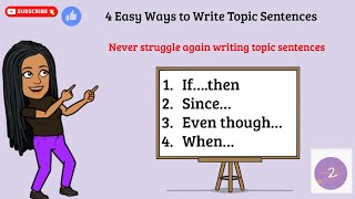 How to Write a Topic Sentence