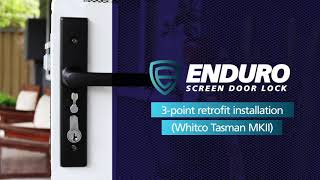 Carbine Enduro Screen Door Lock - 3 point retrofit installation from a Whitco Tasman MKII