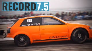 Fastest Audi S3 1.8L 20v Turbo in the World - 7.5 / 402m