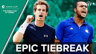 EPIC TIEBREAK |  Great Britain v France | Andy Murray v Jo Wilfried Tsonga | Davis Cup 2015