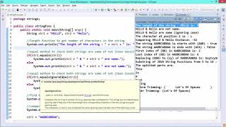 Java Essentials - String functions in java
