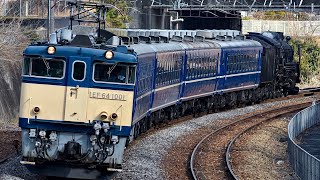 2/20 両毛線試運転 EF64 1001＋12系4B＋C61 20