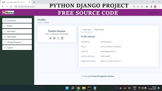 E - Notes Project || Python Django || Free Source Code
