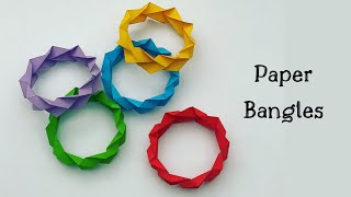 DIY Paper Bangles / Paper Jewellery Making / Paper Craft / Easy Handmade Jewellery making at home