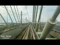 riding the rem brossard to gare centrale winter front view pov