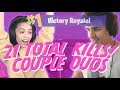 Couples Duo Win! 21 TOTAL KILLS! Valkyrae and Sonii Fortnite