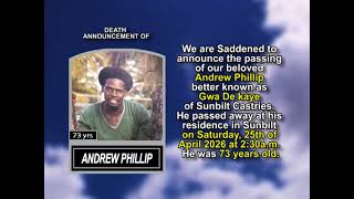 Andrew Phillip ~ Short Obituary