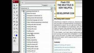 Flash CS3 Actionscript 3 Help File Video Tutorial