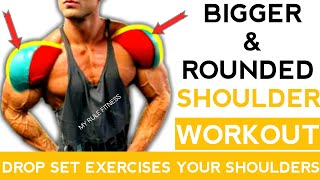 how to get bigger shoulders | Drop set shoulder workout | 3d shoulder workout for growth