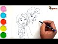 how to draw elsa frozen drawing for kids and toddlers step by step elsa frozen baby kids learning