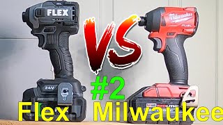 Flex VS Milwaukee Part 2 Impact Drivers (FX137A) (2853-20)