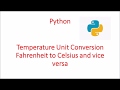 Python Temperature unit conversion program || Basic programming skill || Fahrenheit to Celsius ||