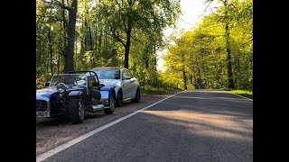 M2 Competition chasing Caterham Super 7 down CRAZY Touge