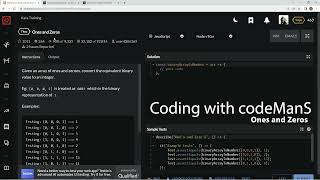 Codewars 7 kyu Ones and Zeros JavaScript