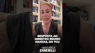 Zambelli responde a Bruno Dantas, do TCU, sobre caso envolvendo Daniela Lima, da Globo