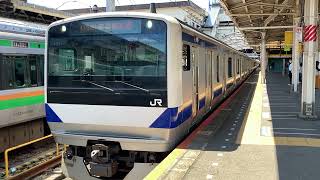 E531系0番台水カツK481編成 JR常磐線普通土浦行き 上野駅(JU-02)発車