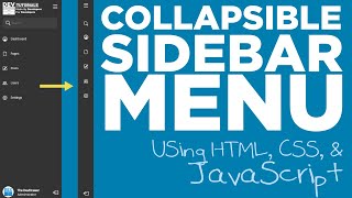 Collapse / Expand Sidebar Menu Using JavaScript, HTML, & CSS