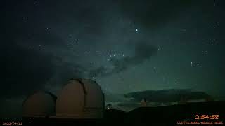 すばる-朝日星空カメラ ハワイ2022年4月10-11日の流星ダイジェスト/Good Meteors over Maunakea, Hawaii, 11 Apr 2022 UT