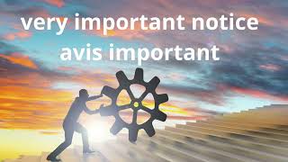 avis important      important notice