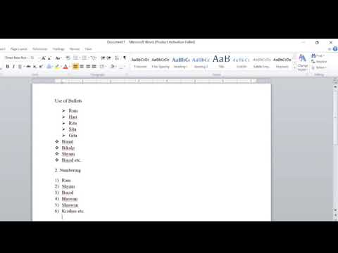Bullet Numbering Indent Align Text Left Right Center And Justify - YouTube