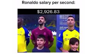 Cristiano Ronaldo Salary (Per Second) 🤑😳🤑