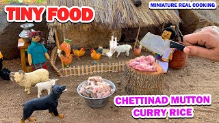 Miniature Chettinad Mutton Curry Rice | Miniature Mutton Shop | Mutton Masala Gravy | Mutton Recipe