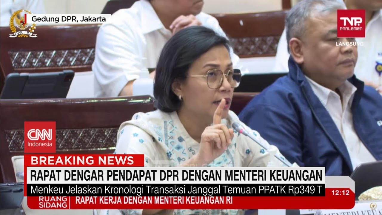 Menkeu Jelaskan Kronologi Transaksi Janggal Temuan PPATK Rp349 T - YouTube