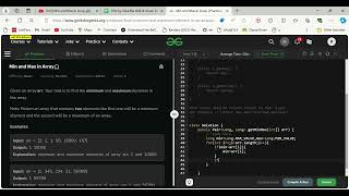 Min and Max in Array Practice GeeksforGeeks