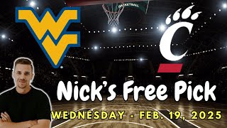 Cincinnati vs West Virginia - College Basketball Prediction - Wednesday 2/19/25 l Docs Sports Bets