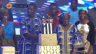 Pastor Adeboye Cut His 80th Birthday Cake At The Redemption Camp Today