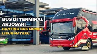 MELIHAT KEBERANGKATAN BUS SORE HARI DARI TERMINAL ARJOSARI KOTA MALANG