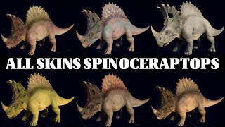 ALL NEW SKINS SPINOCERATOPS | JURASSIC WORLD EVOLUTION 2