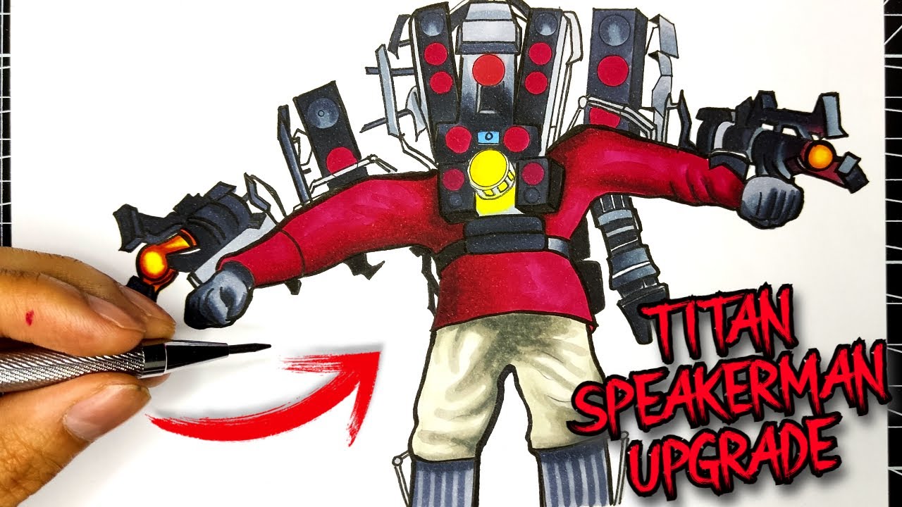 Como Dibujar A Titan Speakerman Upgraded De Skibidi Toilet Drawing