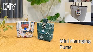 小さな小物入り簡単作り方, How To Make Mini Hangging Purse, Fabric Organizer, Easy Sewing Tutorials,Diy