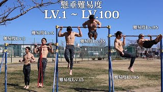 あなた懸垂レベルはなんぼ？【LV.1 ~ LV.100】| what's your pull up level??