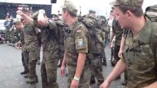 Entrance Heumensoord 2013 Vierdaagse Nijmegen day2 German team Cupid shuffle!