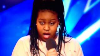 Sarah Ikumu singing And I'm Telling You on Britain's Got Talent, Also Simon's golden buzzer