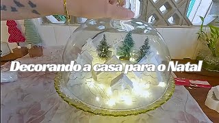 COMO FIZ UMA DECORAÇÃO DE NATAL DIFERENTE SEM GASTAR MUITO FICOU LINDA !