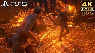 Uncharted 4 Remastered (PS5) Nathan vs Rafe Final Boss Fight @ 4K 60ᶠᵖˢ ✔
